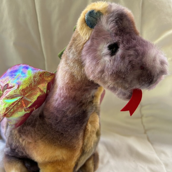Vintage Ty Beanie Buddy Scorch The‎ Dragon 1999 14" Multi Plush Stuffed Toy - Picture 3 of 8